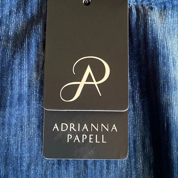 Adrianna Papell Pleated Velvet 3/4 Sleeve Top with 1X - Picture 4 of 5